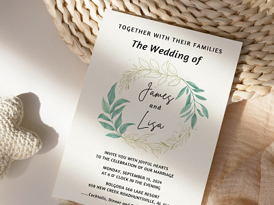 Wedding Invitation design graphic design illustration typography