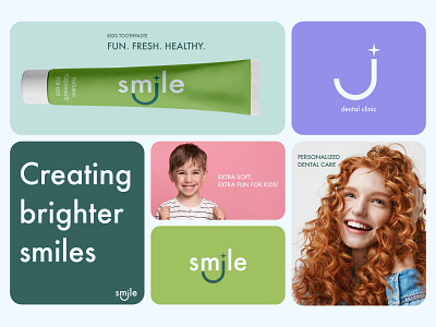 Kids dental clinic «SMILE» 2022 brand brand identity branding children commercial dental clinic design graphic design healthy kids logo logotype medicine poster product product design typography ui