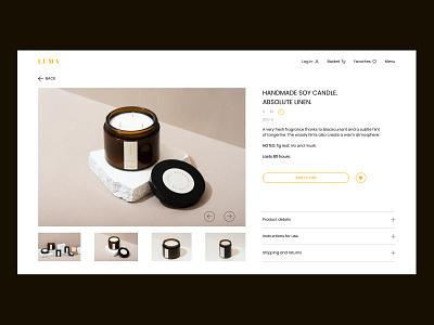 Daily UI 012: E-commerce shop. Product page. 2022 candle daily ui 012 dailyui design challenge e commerce ecommerce handmade home decor interface online shop online store product page shop single item single product ui ux web design website