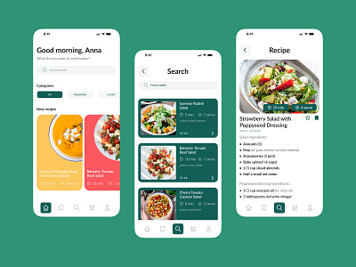 Daily UI 022: Search 2022 cooking cooking app daily ui 022 dailyui food and drink food app fresh interface kitchen mobile app recipe recipe app recipe card search search bar ui ux web design