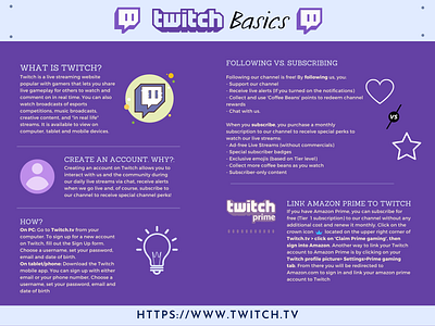 Twitch Infogragraphic Starter Guide graphic design infographic organization social media twitch