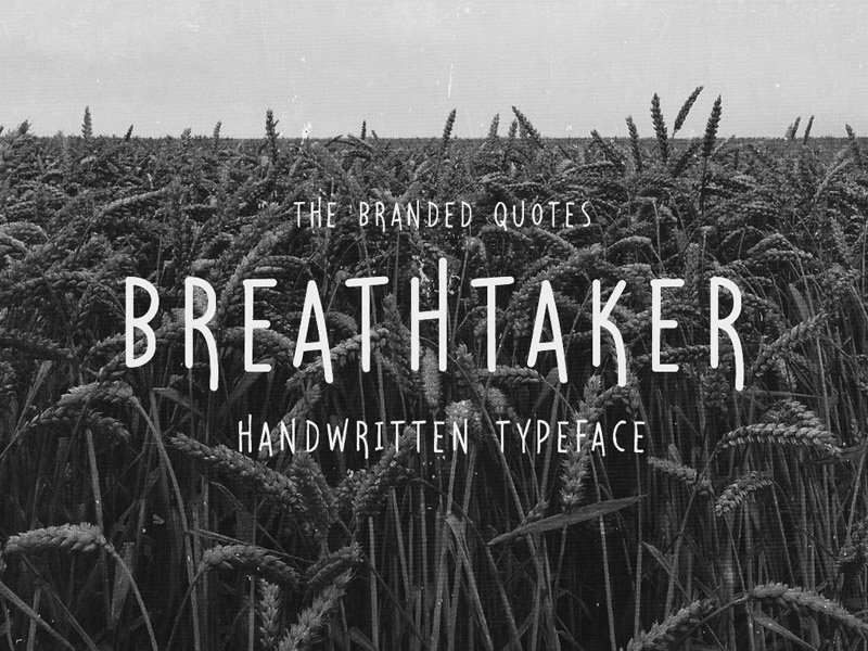 Breathtaker Handwritten Typeface Free Font free freebie freebies graphic design portfolio download templates font fonts typeface