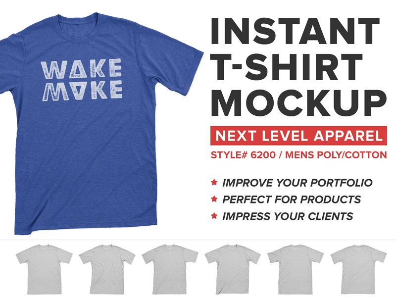 Download Next Level Poly/Cotton Shirt Mockups
