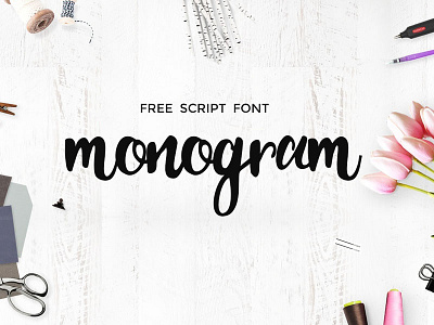 Monogram Script Font design download font fonts free freebie freebies graphic portfolio typeface typefaces