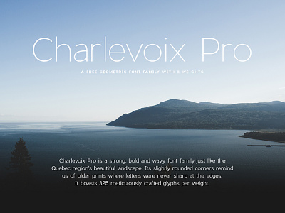 Charlevoix Pro - Free Font design download font fonts free freebie freebies graphic portfolio typeface typefaces