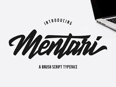 Mentari - Free Brush Script Font design download font fonts free freebie freebies graphic portfolio typeface typefaces