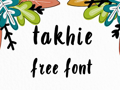 Takhie Free Font design download font fonts free freebie freebies graphic portfolio typeface typefaces