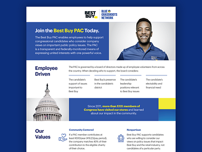 Best Buy PAC Flyer Design branding brochure creative employee flyer flyer design form political political campaign print technology