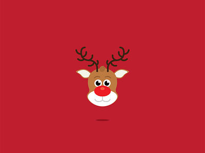 Rudolph, the Red-Nosed Reindeer branding daily logo design holiday card holidays icon icon artwork icon design illustration logo logo a day logo design reindeer rudolph
