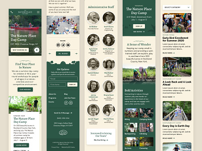 The Nature Place — 4 𝑜𝑓 6 blog camp camping homepage illustration mobile natural nature outdoor programs responsive staff ui ux web web design