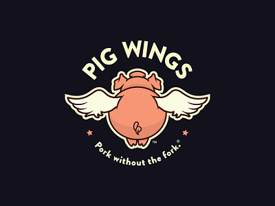 Pig Wings — 1 𝑜𝑓 2 bbq boston boston graphic designer brand logo pig wings