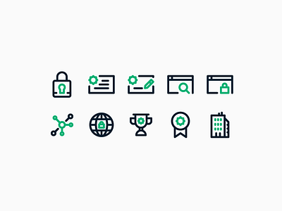 Web Security Co Icons — 1 𝑜𝑓 5 award building certificate globe icons iot lock search security web