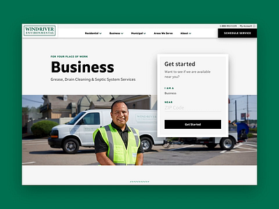 Waste Management Co Industry Landing Page — 3 𝑜𝑓 4 animation branding clean icon iconography interaction interface nature navigation sketch ui ux waste management web web design website