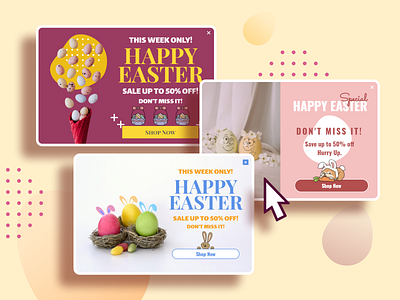 Easter day popup templates