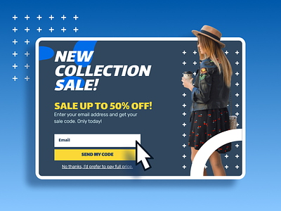 Collection sale - Website popup conversion rate optimisation ecommerce fashion lightbox modal offer overlay pop ups popup special subscribe subscription box user interface