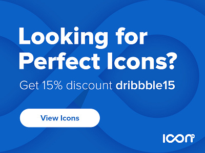 Perfect Icons ad background banner blue discount icons svg