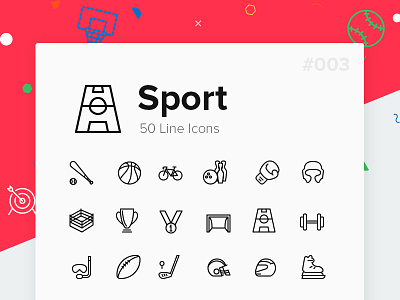 Sport Icons basket ball bike game icon icons pack play red background set soccer ball sport svg