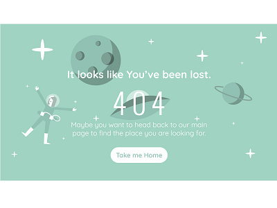 404 page 404 astronaut dailyui home pagenotfound planet space star ufo ui
