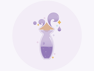 Purple potion bottle illustration