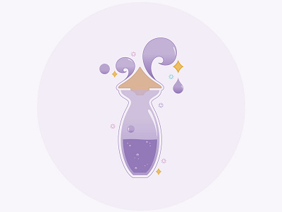 Purple potion bottle