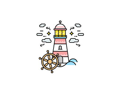 Lighthouse illustration lighthouse line art