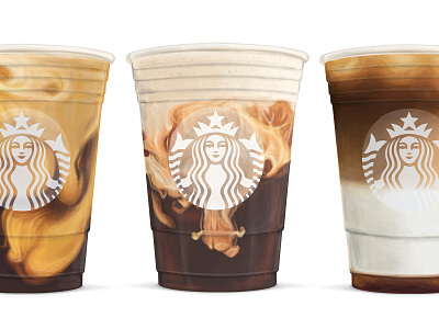 Starbucks coffee.
Vector illustrations.