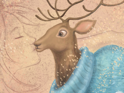 oh, deer! animal deer forest horns painting sex stag wildlife woman