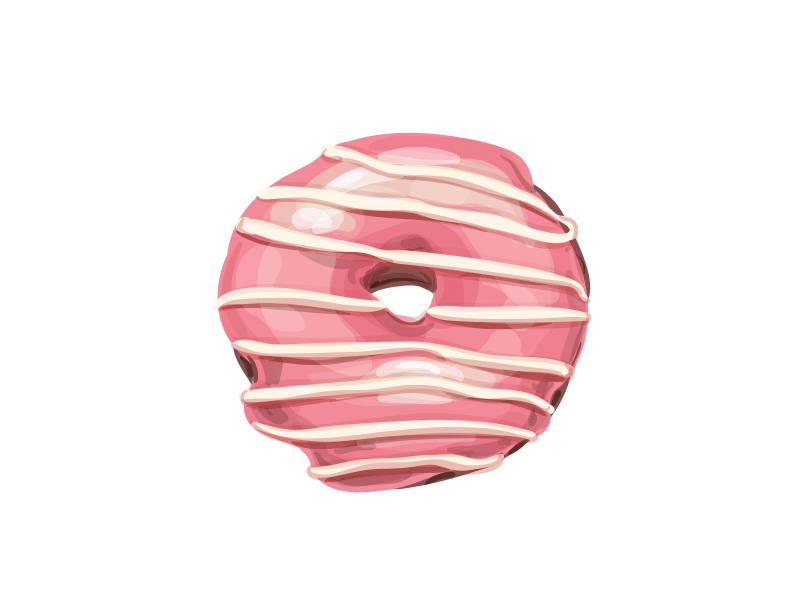 Pink Donut. Work in progress. brownie candy chocolate cupcake dessert muffin sweet watercolor