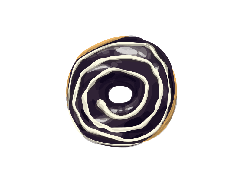 Donut. Work in Progress brownie candy chocolate cupcake dessert muffin sweet watercolor