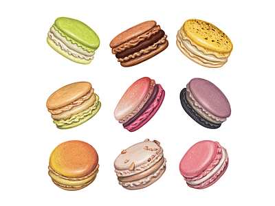 Sweet delicious macarons