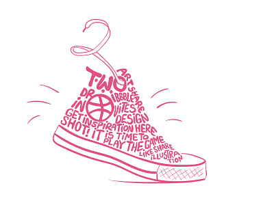 2 dribbble invites basketball calligraphy converse dribbble invitation dribbble invite lettering pink shoes sports typography