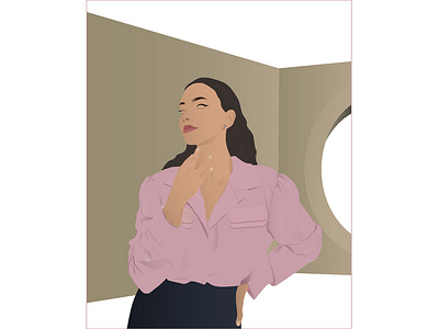 Flat Illustration of girl