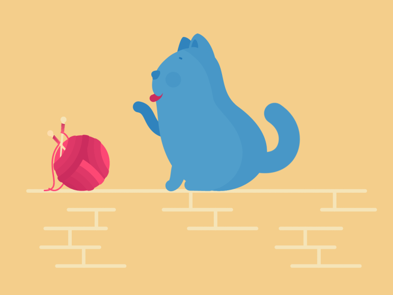 Cat Licking Paw by Aleksandar Dumic on Dribbble