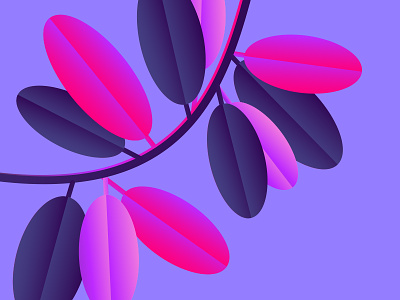 Leafs 2d color design flat fun illustration leafs summer ui ux vector vibrant