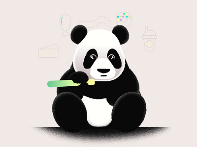 Hungry Little Panda 2d animatedgif animation arcade bamboo character animation food game design illustration panda