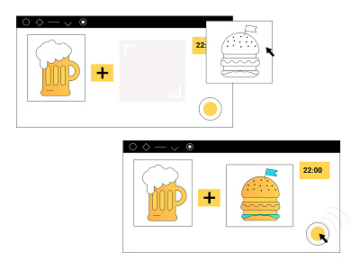UI Concept / Animation Scene animation beer burger concept illustration ui uiux web