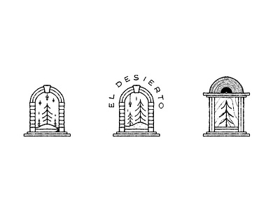 "El Desierto" Sketches branding design icon illustration logo