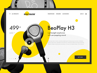 Our first shot . clean clear debut design minimal ui web website white yellow