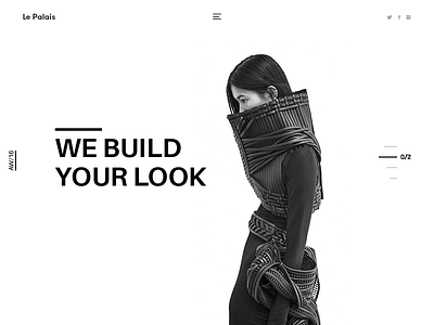 Fashion concept fashion landing page minimal typography