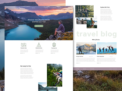 Born To Hike hike landing page nature