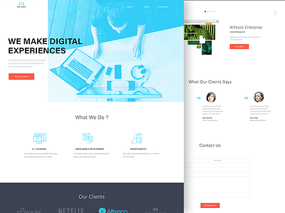 Blue Gate landing page web agency