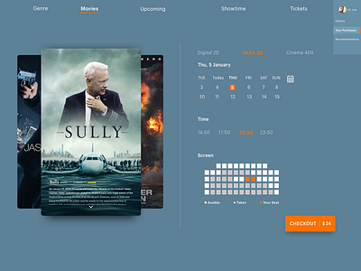 Cinema Tickets Booking / UI Challenge — Week 10