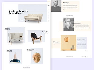 Blå furniture concept website furniture website