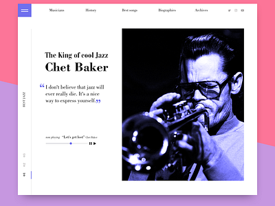 Let's Jazz colors typography website