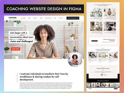 Coaching Website Design in figma