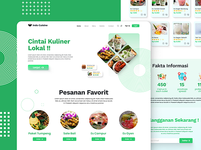 Indo Cuisine - Landing Page cuisine design food landing page order seller ui ux