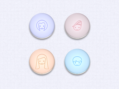 Glass Buttons buttons debut faces glass icons illustrator pastel photoshop