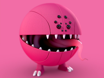 Dribble Monster! 3d character debut design drafted eyes first monster post spider tongue