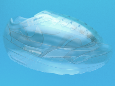 Air Max Bubble photoshop cinema maxon nike bubble swoosh stylized 3d art shoe max air