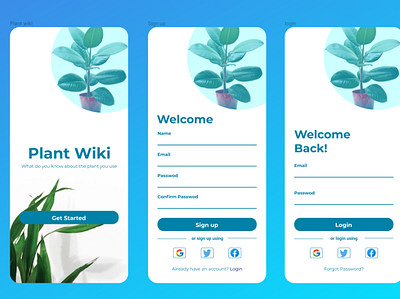 Plant Wiki ui uidesign ux uxdesign